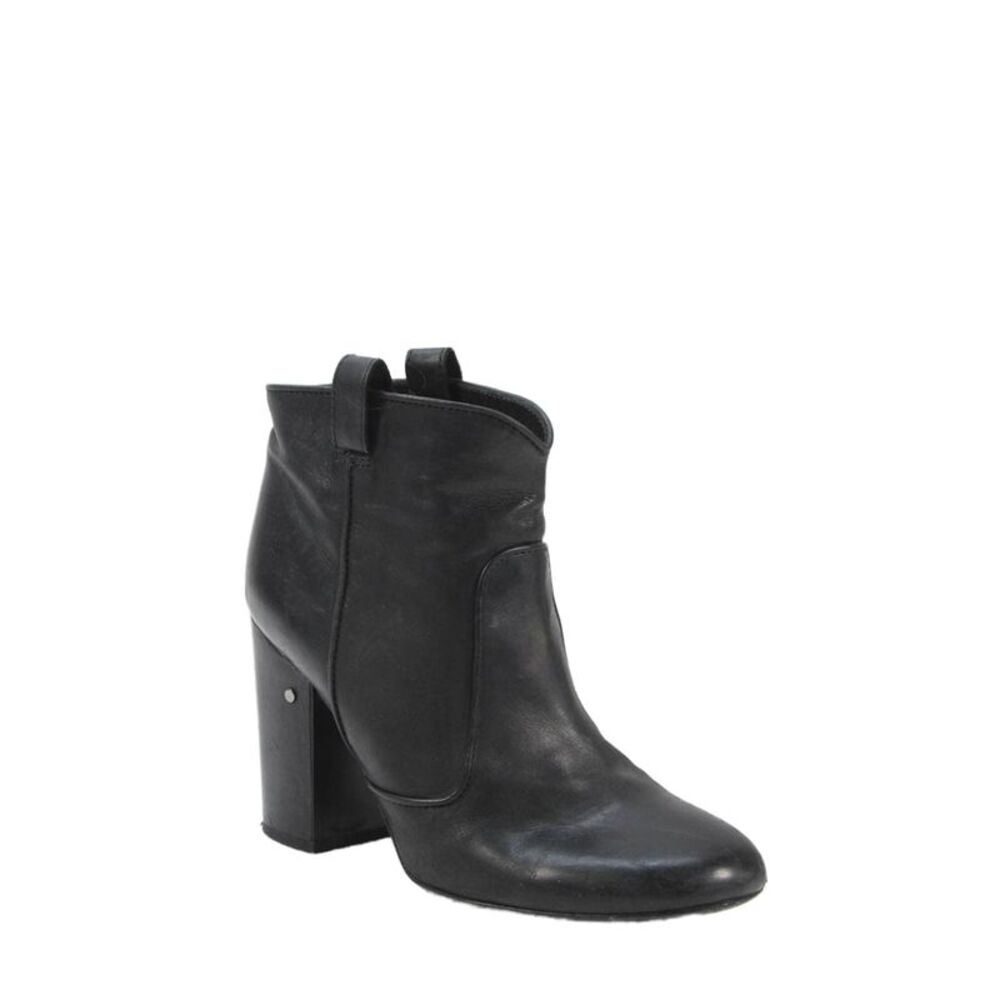 Laurence Dacade Womens Leather Western Ankle Boots Black Size 38.5 8.5